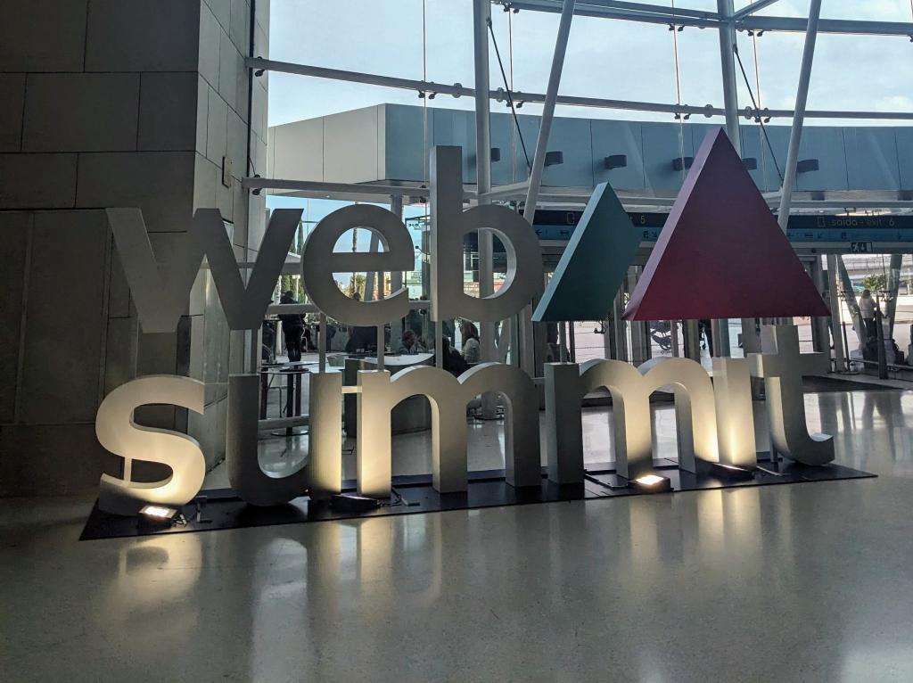 WebSummit logo at Lisbon airport